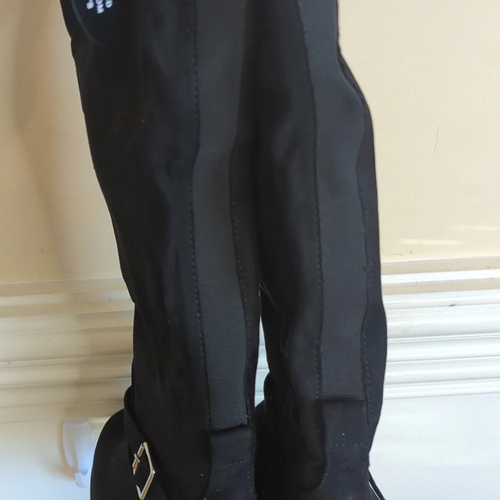 Sun‎ + Stone women's AnyaaWC Faux Leather Wide Calf Over The KneeBoots Size 7.5